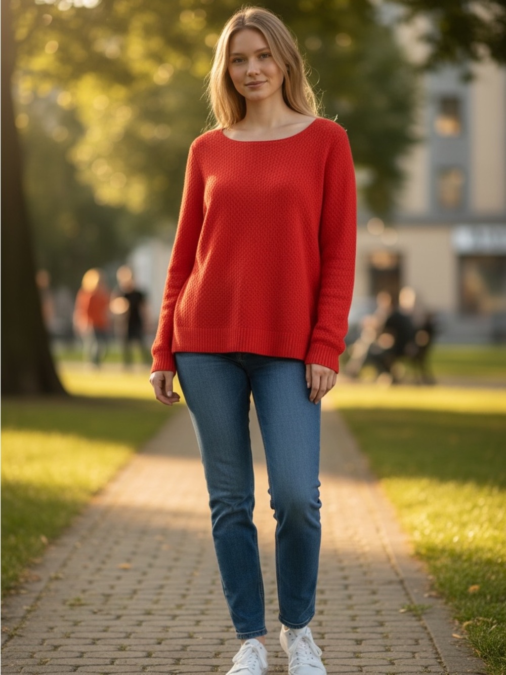 Ann Taylor Vibrant Coral-Red Knit Top